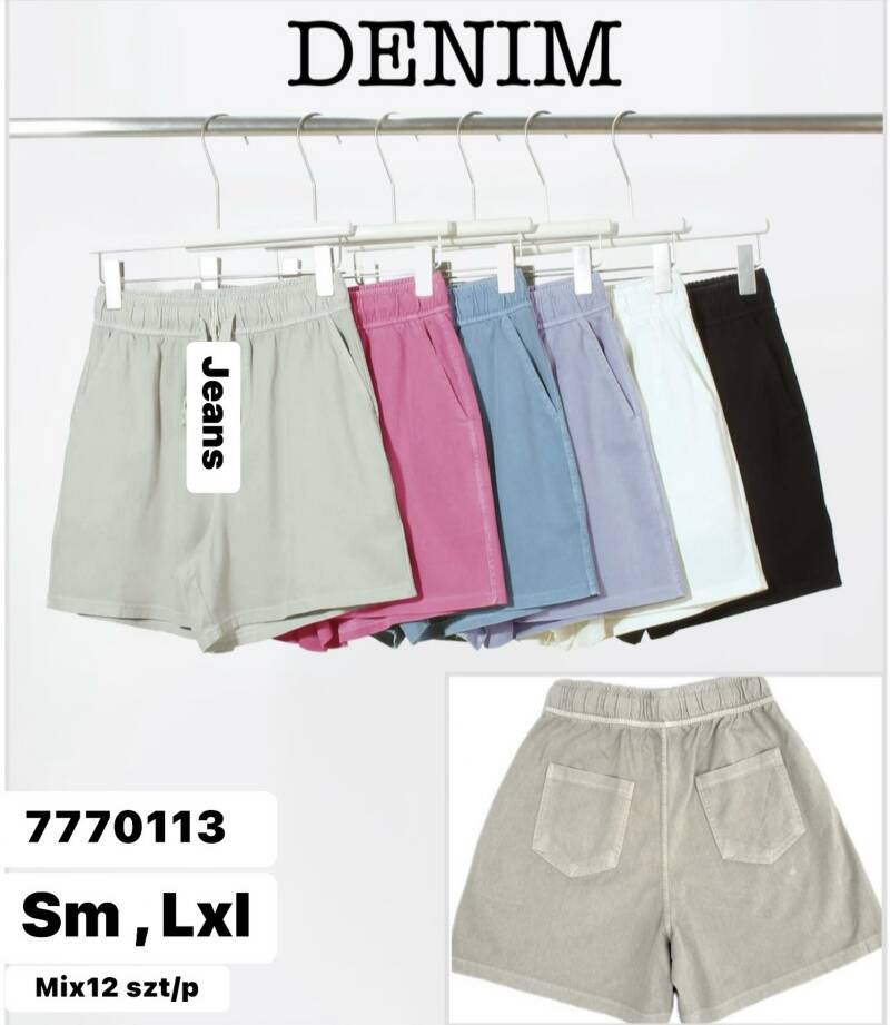 Szorty damskie jeans Roz S/M-L/XL, Mix Kolor Paczka 12 szt 1